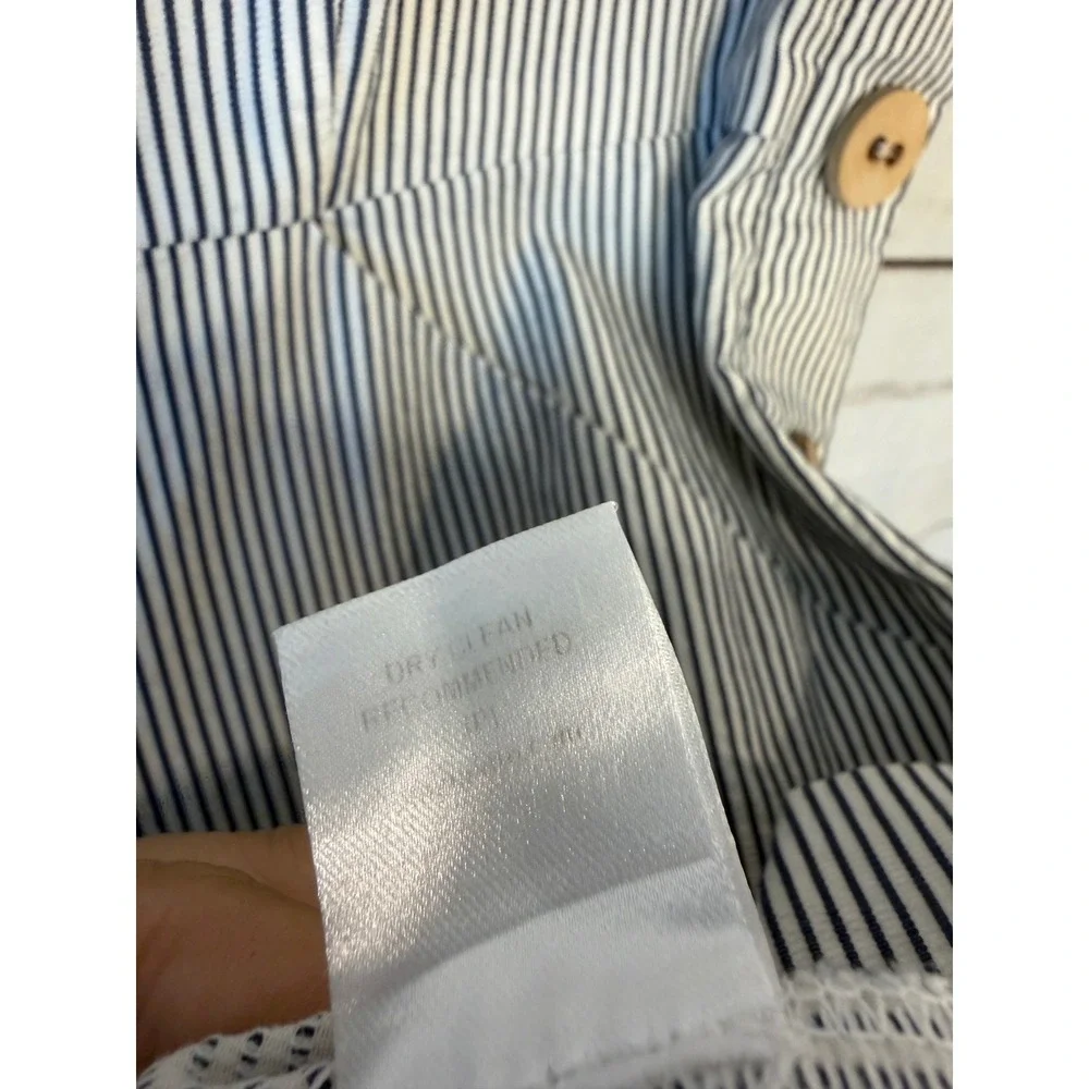 Amy Matto New York Womens Pinstripe Sleeveless Sheath Dress Blue White Size 2 - Picture 5 of 6